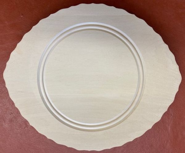 Oval Beaded Plate 12 inch